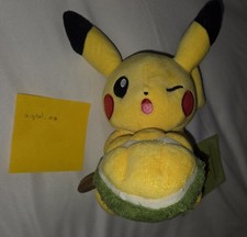 Pokemon Center Singapore Pikachu Holding Durian Plush 2026 Exclusive NEW w/Tag picture