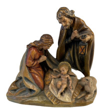 Vintage Oswald Demetz Deur Hand Carved & Painted Italian Nativity Crèche RARE picture
