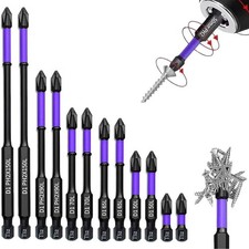 6/12 Pcs Magnetic Screwdriver Bits Non-slip Shockproof Phillips Impact Bits Hex picture