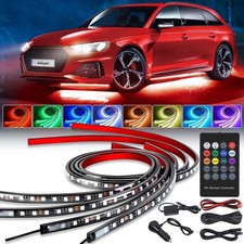 Nilight 4PCS RGB LED Car Underglow Light Strips 12V Wireless Remote IP68 picture