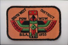 1953 South West District Pow Wow patch picture