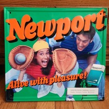 Vintage 1996 Newport Cigarettes Metal Sign Advertisement picture