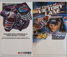 Set of 2 The Choice of Victory Lane Pepsi Racing, Jeff Gordon Window Cling picture