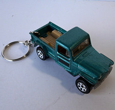 Matchbox 2015 1:64 Green Diecast Pickup Truck Keychain Keyring picture