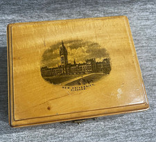 Antique Mauchline Ware Hinged Box-New University of Glasgow (Near Perfect) picture
