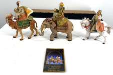 Fontanini Three Kings on Animals Nativity Figurine Set Horse Elephant Camel 1992 picture