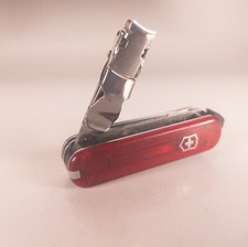 Victorinox Nail Clip 580 Swiss Army Knife Transparent Red 65mm picture