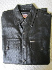 HARLEY DAVIDSON Leather Riding Shirt Jacket w/ Sunglasses - Medium - BRAND NEW picture