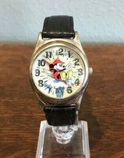 Vintage Mickey Mouse Adventures Watch Hong Kong Leather Strap Disney Retro picture