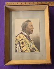 Vintage Colorized Photo Chief Two Guns White Calf by William Bull Glacier NP picture