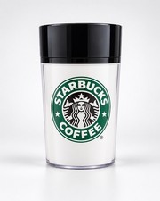 Rare Vintage Starbucks 8oz Travel Mug Thermo-Serv Tumbler Classic Logo gift  picture