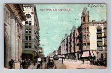 Los Angeles CA-California, Main Street, Advertising, Vintage c1907 Postcard picture