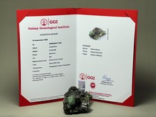 GGI Certified Natural Emerald Specimen Crystals on Matrix - 374 GRAM Chitral,PAK picture