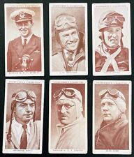 Original Churchman Cigarettes Card lot of 6 KINGS OF SPEED Military Pilot Cards picture