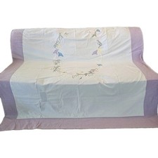 VTG 3pc Appliqué Bedspread Handmade w/Matching Valances Morning Glory 40's 74x80 picture