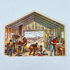 1889 Victorian Trade Card Die Cut Buckeye Works Akron OH Aultman Miller & Co SC5 picture