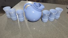 vintage mid century anchor hochking pastel pitcher set picture