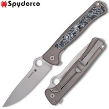 Spyderco Slym Frame Lock Manual M390 Blade Titanium/FatCarbon Handles C271TIP picture