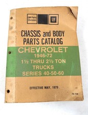Original 1946 - 1972 Chevrolet Truck Chassis Body Parts Catalog Series 40 50 60 picture