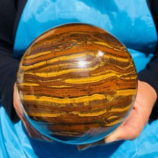6.16LB Natural tiger's-eye sphere quartz crystal polished ball healing decor picture