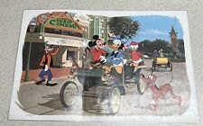 1964 Disney Vinyl Placemat Disneyland Mickey Goofy Donald Duck Pluto picture