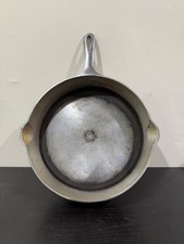 VTG RARE Griswold No 10 Cast Iron nickel plated Skillet LBL 716 A. Sits flat picture