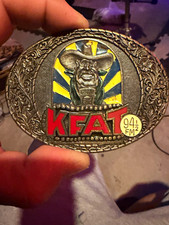 KFAT 94 1/2 FM Radio Station Belt Buckle Vintage Rare Santa Cruz Gilroy picture