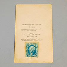 Antique Original Sepia Cabinet Card Child Portrait, C.A. Garrett, Revenue Stamp picture