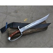Custom Handmade High Carbon Steel Blade Dragon Tooth Bowie 22-Inch Hunting Sword picture