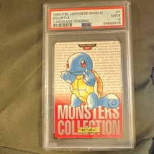 Bandai 1996 Japanese Pokémon Carddass Vending Squirtle #007 Graded picture