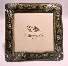 NEW Collette Et Cie TAPESTRY Design 4×4 Jewelled Picture PHOTO Frame picture