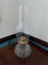 Vintage Marked Austria LampLight Farms Thumb Print Electric Glass Oil Lamp 13”  picture