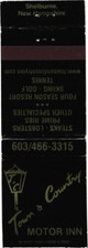 Shelburne New Hampshire Town & Country Motor Inn Vintage Matchbook Cover picture