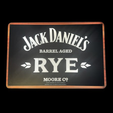 Huge Jack Daniels Rye Whiskey Lighted Wood Sign 30x20.5 Bar Light Man Cave Heavy picture