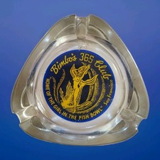 RaRe 1950s Pyro Glass Ashtray Bimbo's 365 Club San Francisco Girl In Fish Bowl picture