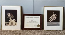 Bruce McCandless NASA Exceptional Service Award & Pair of MMU Spacewalk Photos picture