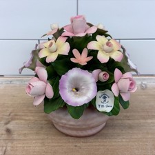 Vintage Capodimonte Italy Porcelain Floral Bouquet Centerpiece picture