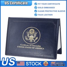 US Citizenship Certificate Holder Naturalization Certificate Cover Protector NEW picture