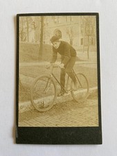 Antique Cabinet Photo Boy with Bicycle H D Reed Outdoor Portrait c1900 picture