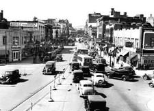 View down Market St Paterson New Jersey late 1937 Visible busin- 1937 Old Photo picture