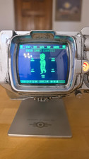 Fallout Metal Pip-Boy Prop Replica w/ Display Stand Vault Boy picture