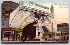 Antique BROOKLYN Postcard Coney Island Dreamland Creation 1912 picture