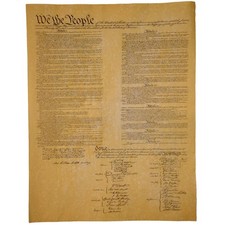 Replica Constitution of the US on Antiqued Parchment Paper historical document picture