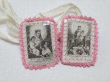 Vintage Catholic Scapular Our Lady of Mount Carmel and Child Jesus picture