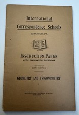 Vtg 1902 International Correspondence School Geometry And Trigonometry  picture