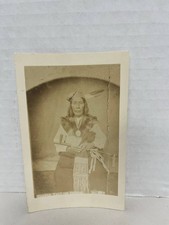 Vintage RPPC Mandan Yankton Indian No 155 Native American Real Photo Postcard picture
