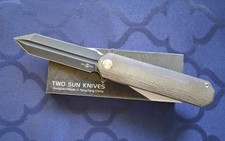 *NEW*π₯ TWO SUN - Folding Knife w/D2 Blade & Micarta Handle (TS52-D2-Micarta) picture