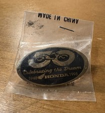 VTG Honda Motorcycles Pin NEW 50th Anniversary Celebrating the Dream 1948-1998 picture
