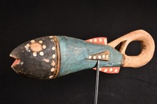 An Old African Bozo Fisch Statue Burkina Faso Africa Afrique Africa 2212 picture