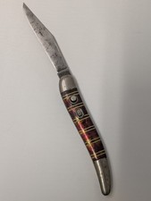 RARE 1950's Hammer Toothpick Candystripe Pocket Knife Vintage Knife picture